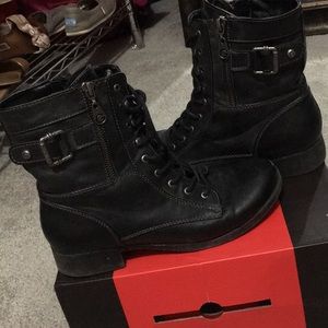 G by Guess black combat boots